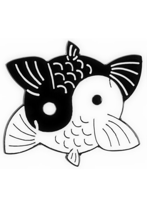 Yin Yang Fish Enamel Pin 